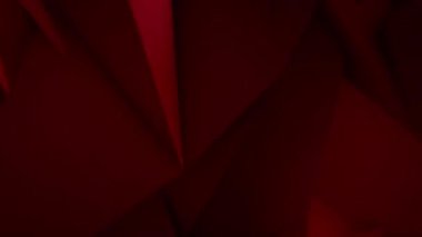 Renkli Dönen Üçgen Tasarımı ile 3d Render Geometrik Arkaplan Animasyonu. Soyut Çokgen Desen Hareket Grafikleri Konsepti. Kusursuz Döngü.