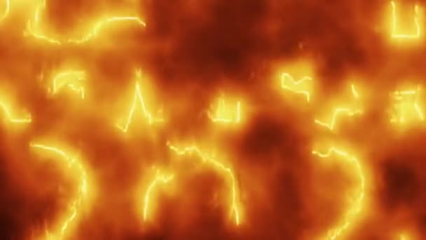 2021 Щасливий Новий рік Реалістичний вогонь полум'я і дим Анімація на темному тлі. Анотація Гаряче Святкування Рух Графіка Дизайн . — стокове відео