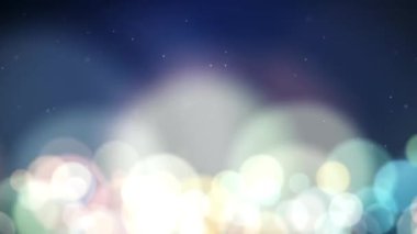 Karanlık Arkaplanda Bokeh 'le Parıldayan Güzel Parçacıklar. Havadaki Dinamik Rüzgâr Parçacıklarının Alan Deposuyla Soyut 3D Canlandırması.