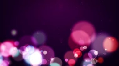Karanlık Arkaplanda Bokeh 'le Parıldayan Güzel Parçacıklar. Havadaki Dinamik Rüzgâr Parçacıklarının Alan Deposuyla Soyut 3D Canlandırması.