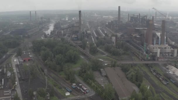 Est Grand Sidérurgiste Europe Centrale Mittal Drone Aérien Tiré Dessus — Video