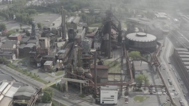 Het Industriële Complex Omgetoverd Tot Toeristische Plaats Ostrava Vitkovice Steel — Stockvideo