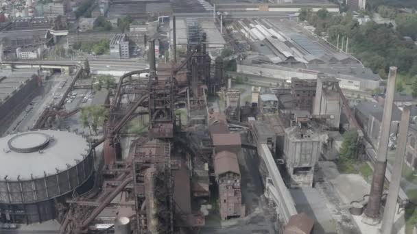 Het Industriële Complex Omgetoverd Tot Toeristische Plaats Ostrava Vitkovice Steel — Stockvideo