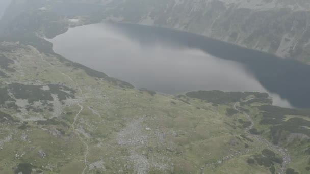 Dal Fem Sjöar Tatrabergen Polen Detta Klipp Finns Två Olika — Stockvideo
