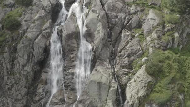Siklawa Waterfalls Polish High Tatras Clip Available Two Different Gradings — Stock Video