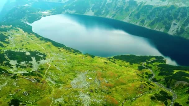 Údolí Pěti Jezer Pohoří Tatra Polsko Tento Klip Dispozici Dvou — Stock video