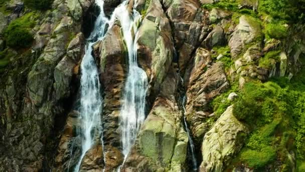 Siklawa Waterfalls Polish High Tatras Clip Available Two Different Gradings — Stock Video