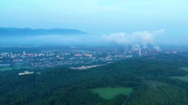 Images Aériennes Usine Sidérurgique République Tchèque Clip Est Disponible Deux — Video