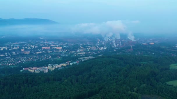 Imagens Aéreas Fábrica Fabricação Aço Checo Republick Este Clipe Está — Vídeo de Stock