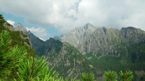 Όμορφη Θέα Στην Κορυφή Lomnica Στην Οροσειρά Τάτρα Σλοβακία — Αρχείο Βίντεο