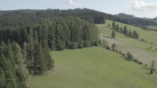 Luchtfoto Bergen Velke Karlovice Beskydy Czech Deze Clip Beschikbaar Twee — Stockvideo