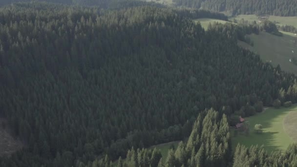 Luftaufnahme Über Die Berge Velke Karlovice Beskydy Tschechisch Dieser Clip — Stockvideo