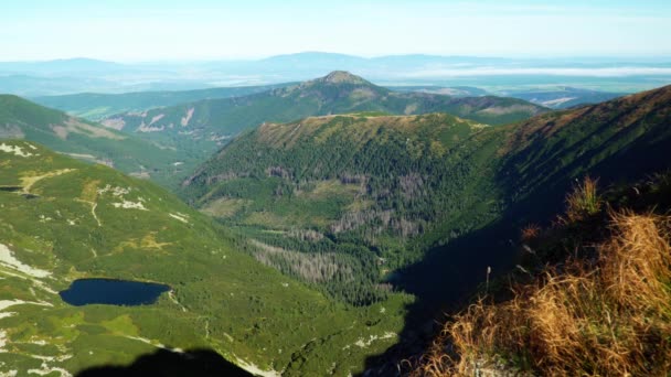 Vista Das Montanhas Altas Nas Montanhas Tatra — Vídeo de Stock