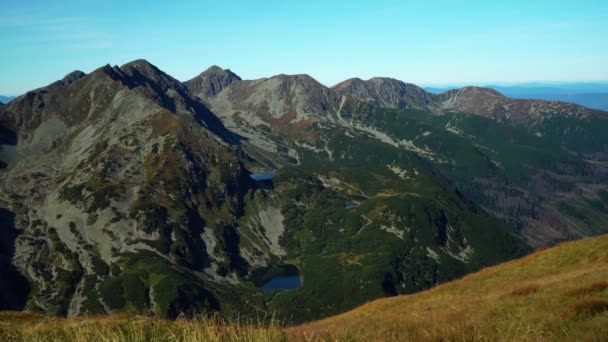 Vista Das Montanhas Altas Nas Montanhas Tatra — Vídeo de Stock