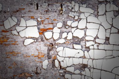Beyaz ve gri boya kalıntıları ile antika ahşap doku