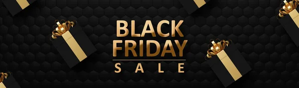 Black Friday Shopping Sale Concept Eticheta Vânzare Fundal Hexagoane Negre — Fotografie, imagine de stoc