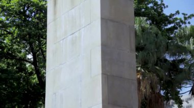 Ribeiro Preto, So Paulo / Brazil - Kasım 2019 - Praa XV de Novembro, şehir merkezinde bulunan bronz heykel.