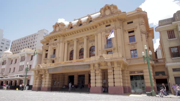 Ribeiro Preto Paulo Brésil Vers Janvier 2020 Façade Teadro Pedro — Video