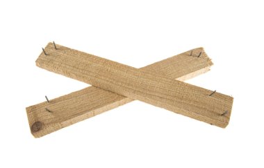 ahşap kurullarında iki izole beyaz arka plan