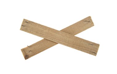 ahşap kurullarında iki izole beyaz arka plan