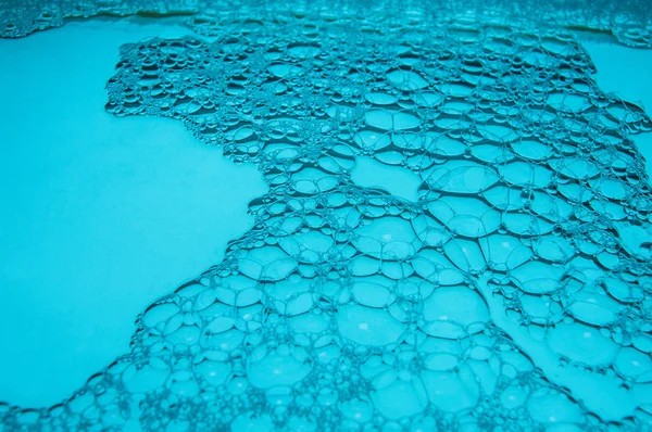 Burbujas Jabón Fondo Espuma Azul — Foto de Stock