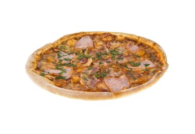 Pizza beyaz izole arka planda