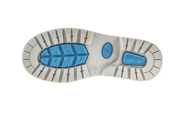Sola Sapatos Ortopédicos Infantis Isolados Fundo Branco — Fotografia de Stock