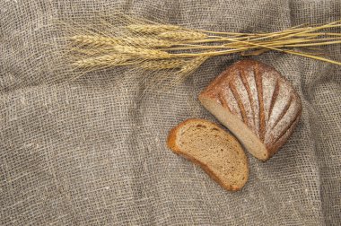 çavdar ekmeği üzerine yağlıboya