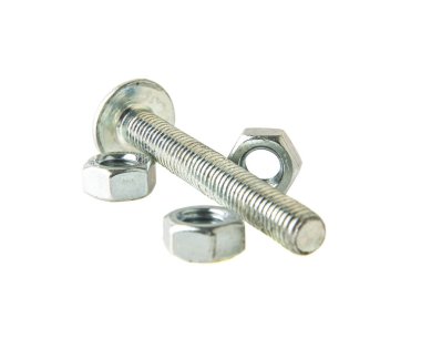 cıvata ve somun beyaz izole