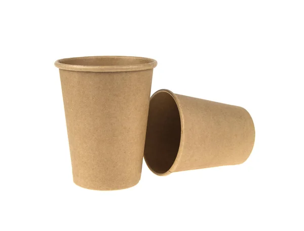 Papierowy kubek kawy izolowany na białym tle — Zdjęcie stockowe