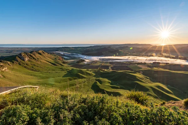 Dawn Mata Peak Hawkes Bay New Zealand — Stockfoto