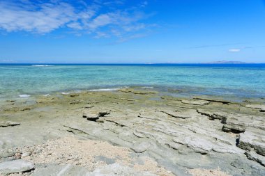 Fiji Adaları turkuaz deniz suyu