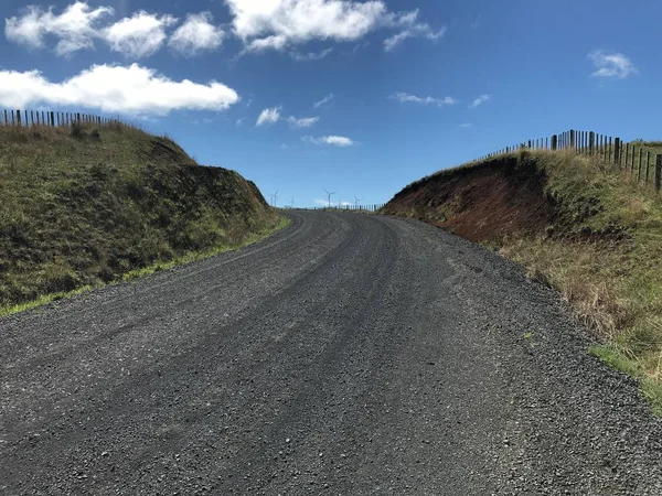 Gravel Path Farmland New Zealand — Stock Photo, Image