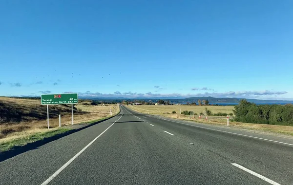 Στον Αυτοκινητόδρομο Μεταξύ Taupo Και Turangi Νέα Ζηλανδία — Φωτογραφία Αρχείου