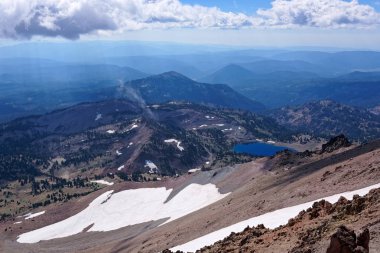 Lassen Peak Lassen volkanik Milli Parkı, Kaliforniya--dan uzak manzara