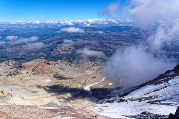 Vista Lassen Peak Nel Parco Nazionale Vulcanico Lassen California — Foto Stock