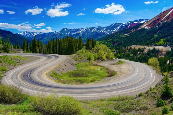 Hairpin bend along the San Juan Skyway Stock Picture