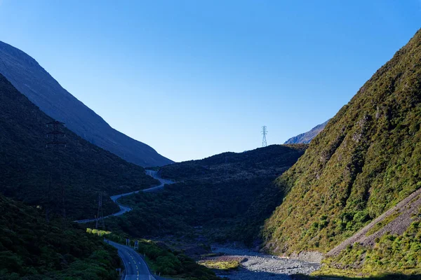 Otira Gorge Wzdłuż Wielkiej Alpejskiej Autostrady Nowa Zelandia — Zdjęcie stockowe