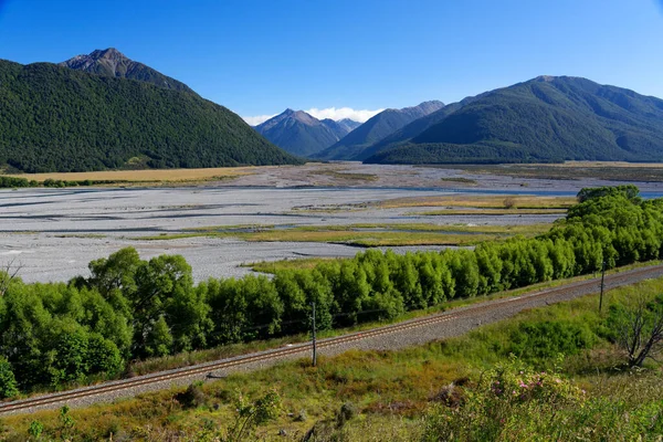 Park Narodowy Arthur Pass Regionie Canterbury Nowej Zelandii — Zdjęcie stockowe