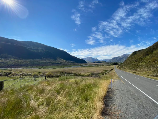 Great Alpine Highway Scenic Byway South Island New Zealand — Stockfoto