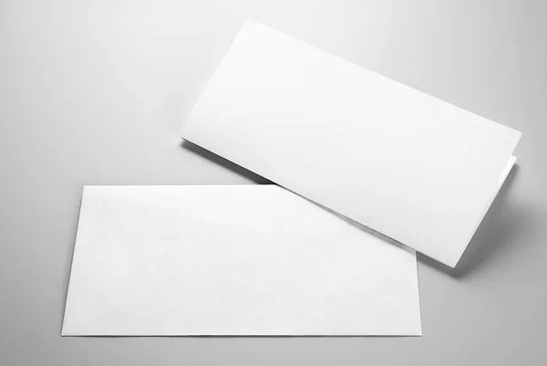 Blank Stationery Folded Letterhead Envelope — Stock Photo, Image