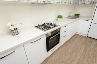 modern beyaz mutfak iç mimarisi