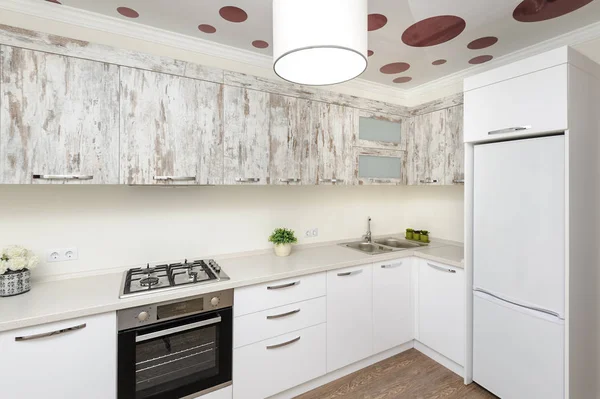 Interior dapur putih modern — Stok Foto