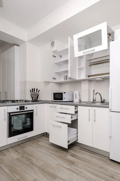 Modern fehér konyha — Stock Fotó