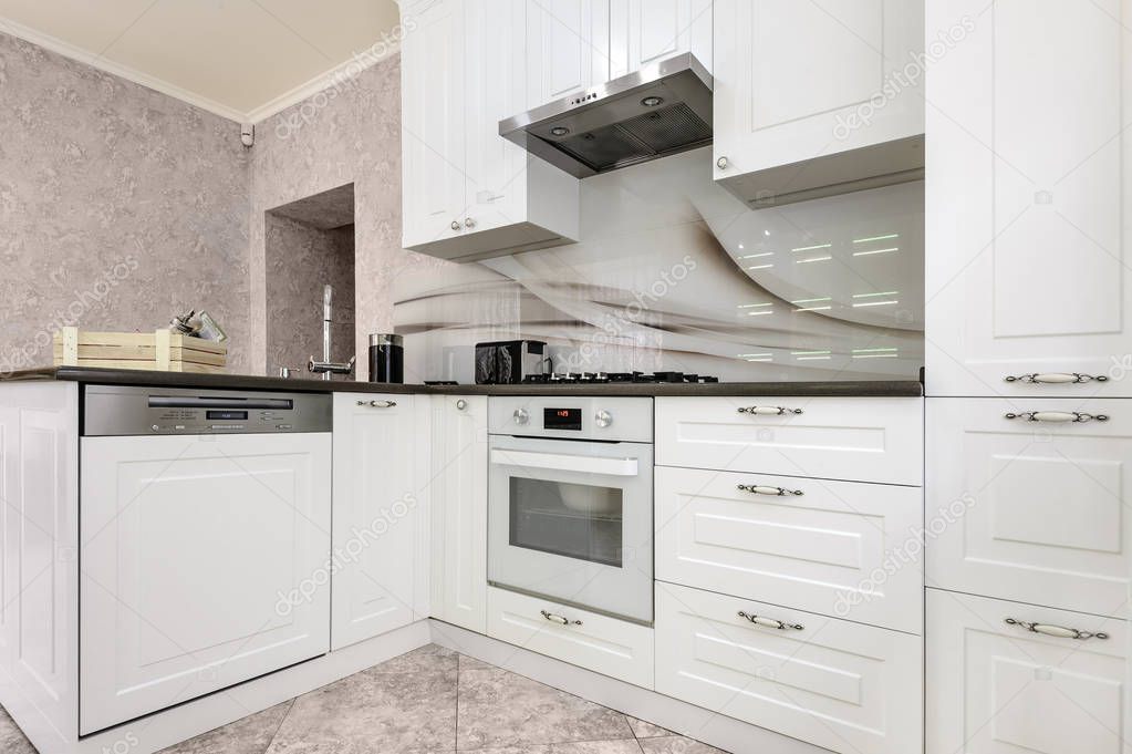 Modern white kitchen