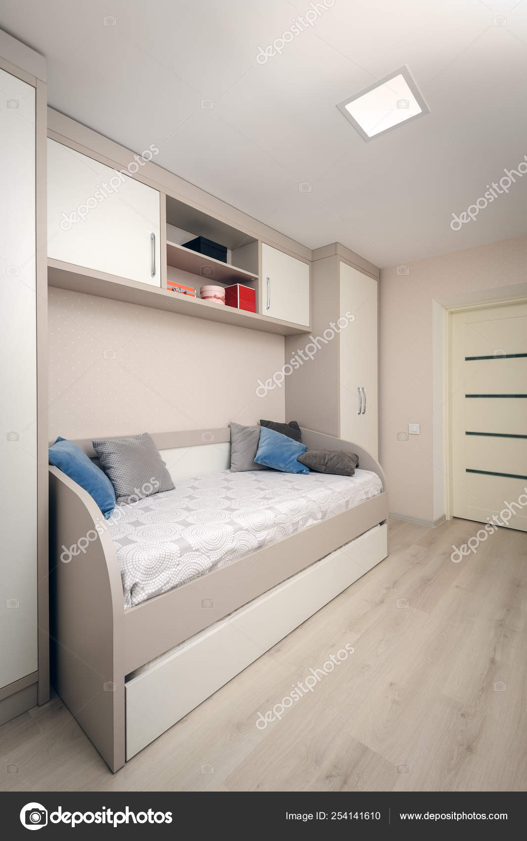 Modern Bedroom With Sofa And Wardrobe Stock Photo Image By C Starush 254141610