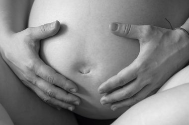 Karın hamile kadının, dokuz ay