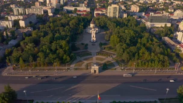 Соборный парк Кишинева — стоковое видео