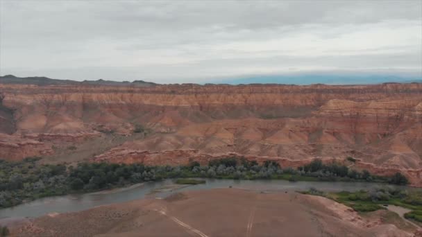 Charyn Canyon Národní Park Charyn Kazachstánu Údolím Hradů Druhý Největší — Stock video