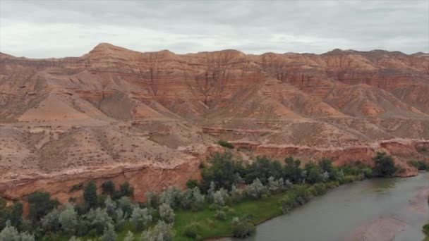 Charyn Canyon Parque Nacional Charyn Cazaquistão Vale Dos Castelos Segundo — Vídeo de Stock